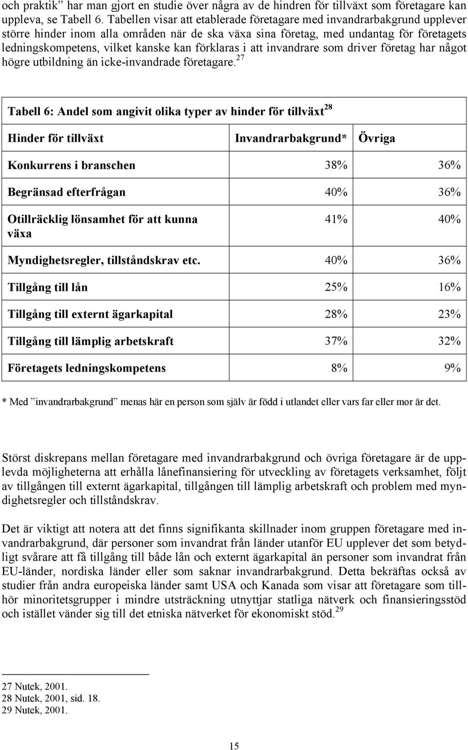 förklaras i att invandrare som driver företag har något högre utbildning än icke-invandrade företagare.