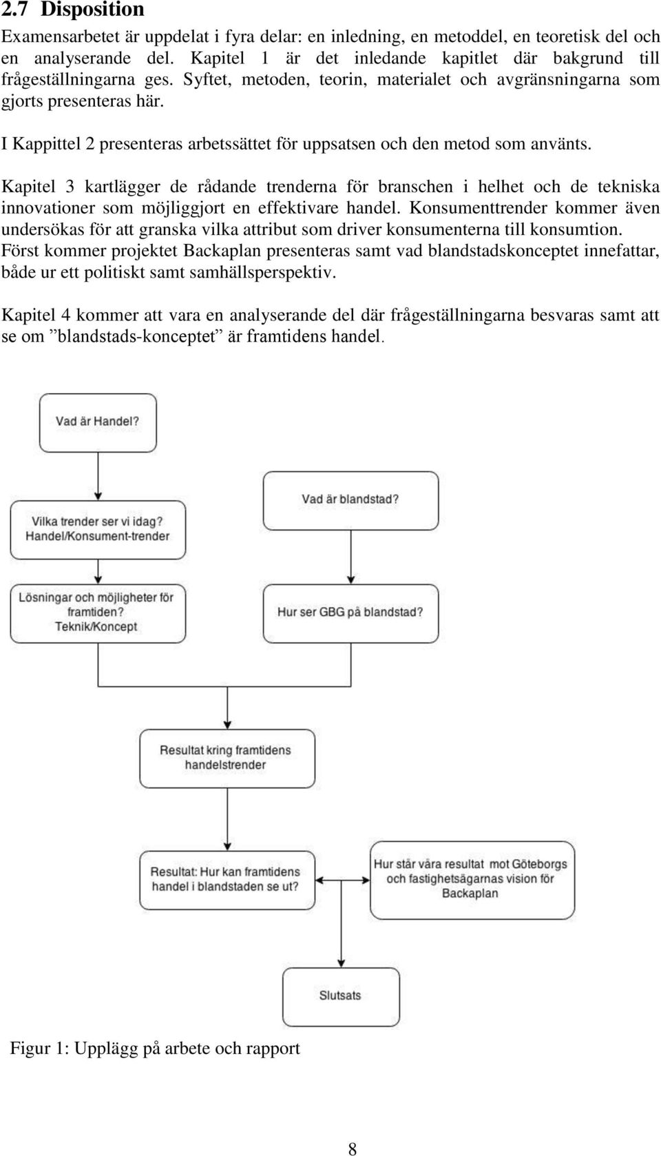 I Kappittel 2 presenteras arbetssättet för uppsatsen och den metod som använts.