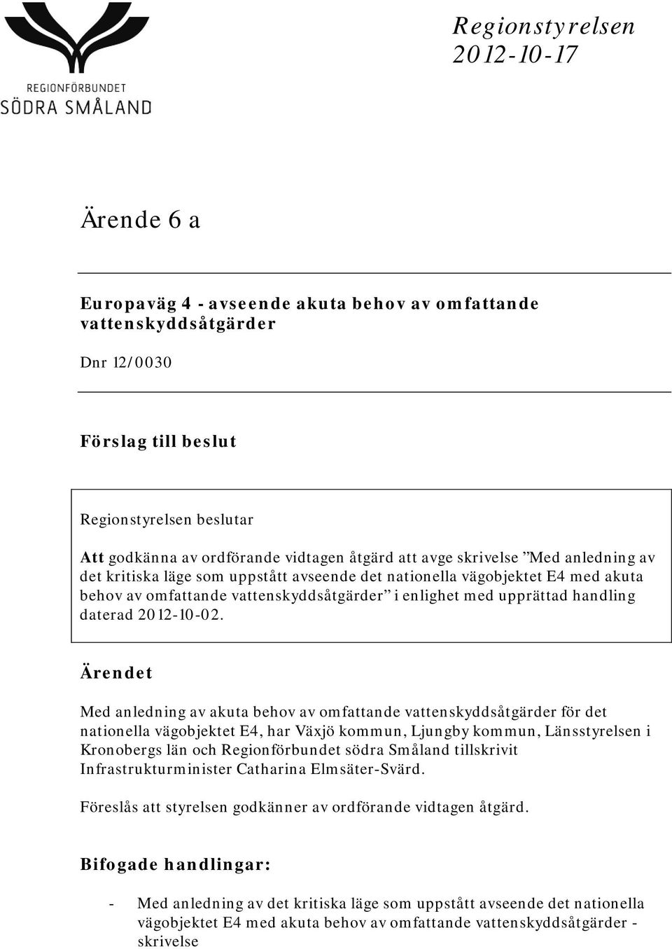 handling daterad 2012-10-02.