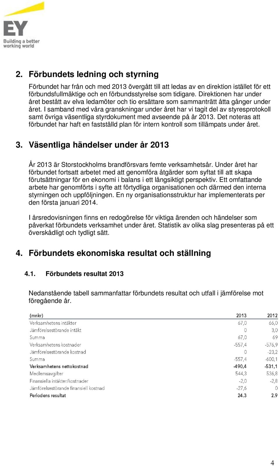 I samband med våra granskningar under året har vi tagit del av styresprotokoll samt övriga väsentliga styrdokument med avseende på år 2013.