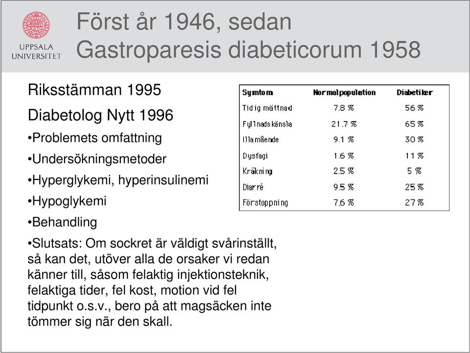 väldigt svårinställt, så kan det, utöver alla de orsaker vi redan känner till, såsom felaktig