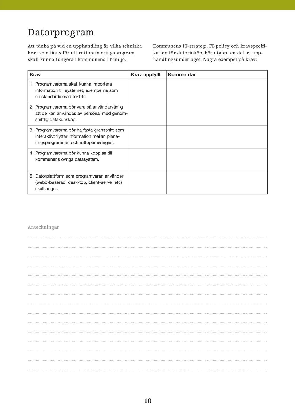 Programvarorna skall kunna importera information till systemet, exempelvis som en standardiserad text-fil.