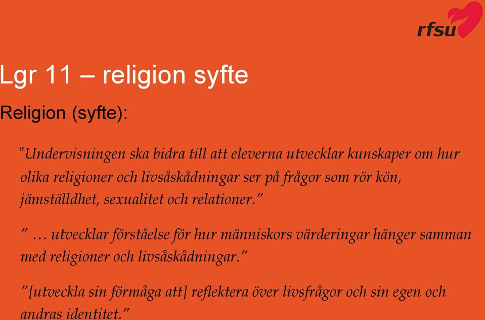 sexualitet och relationer.