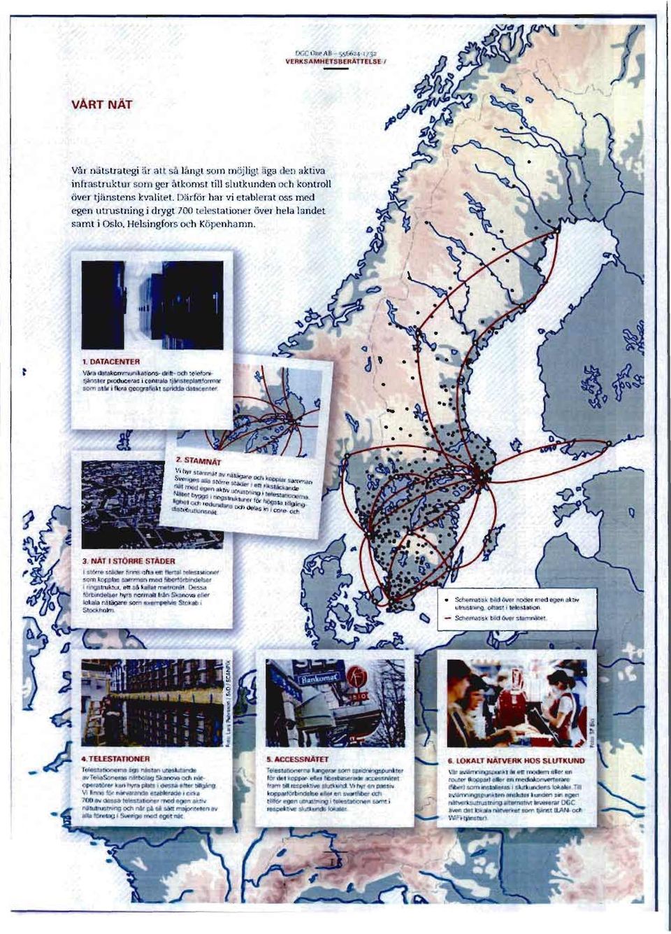 DATACENTER Vara dertakommuntketions- drat- och telefonihanster produceras i centrala tjanstereadtormar som star i flera geogratiskt Spridda datacenter. 2.