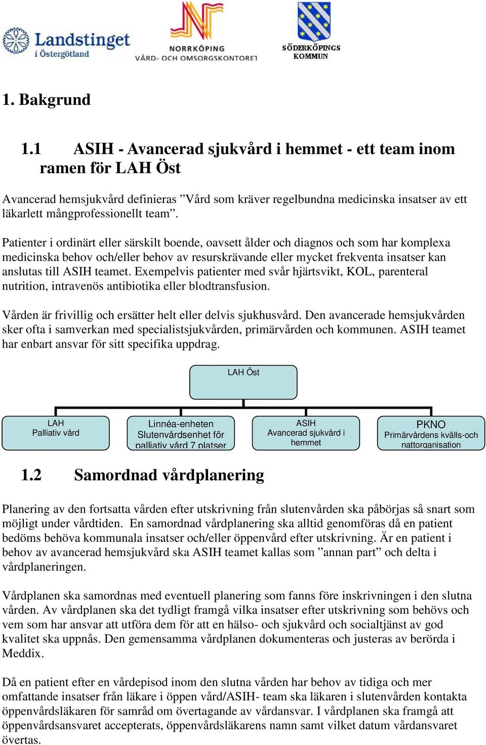 Patienter i ordinärt eller särskilt boende, oavsett ålder och diagnos och som har komplexa medicinska behov och/eller behov av resurskrävande eller mycket frekventa insatser kan anslutas till ASIH