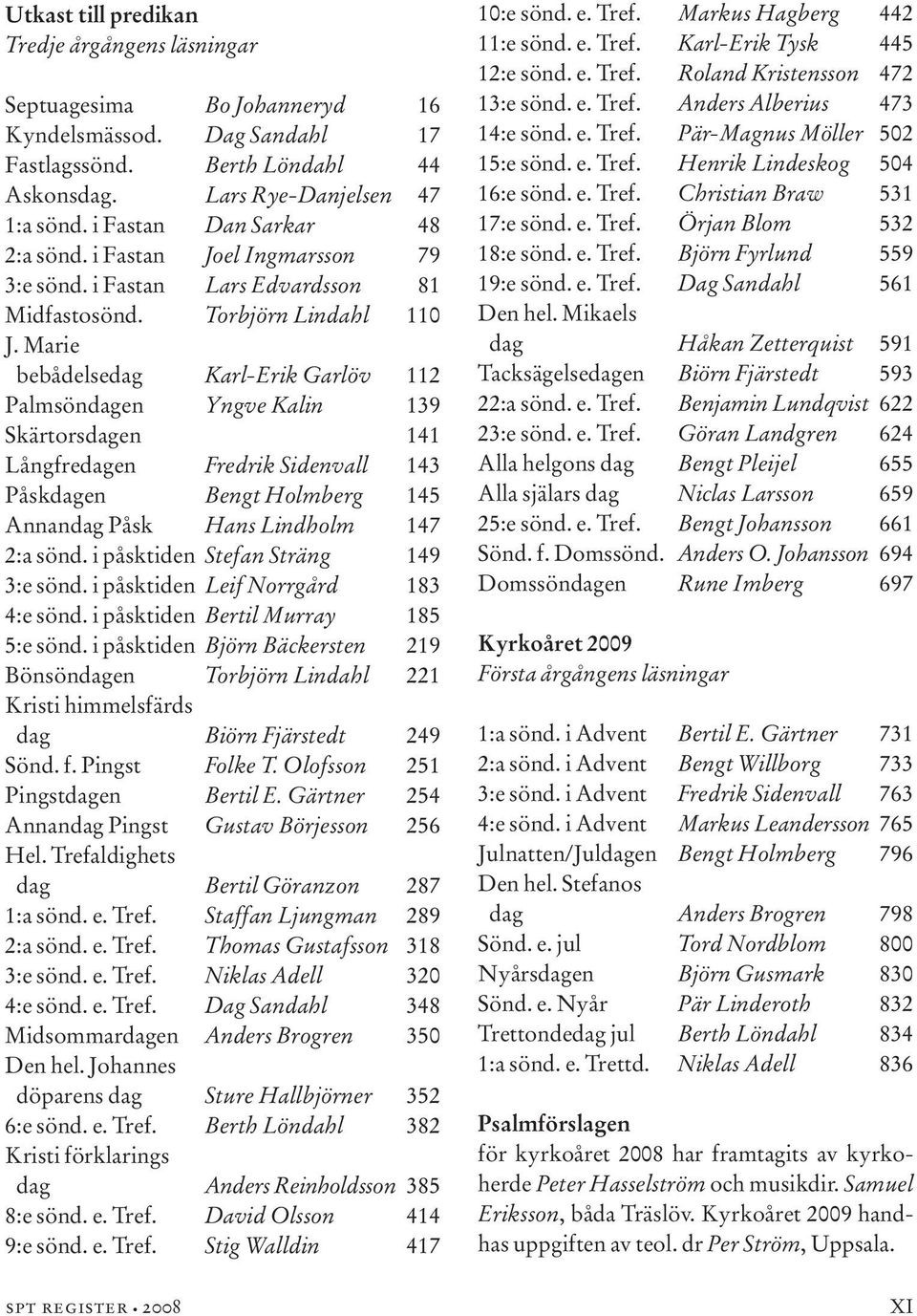 Marie bebådelsedag Karl-Erik Garlöv 112 Palmsöndagen Yngve Kalin 139 Skärtorsdagen 141 Långfredagen Fredrik Sidenvall 143 Påskdagen Bengt Holmberg 145 Annandag Påsk Hans Lindholm 147 2:a sönd.