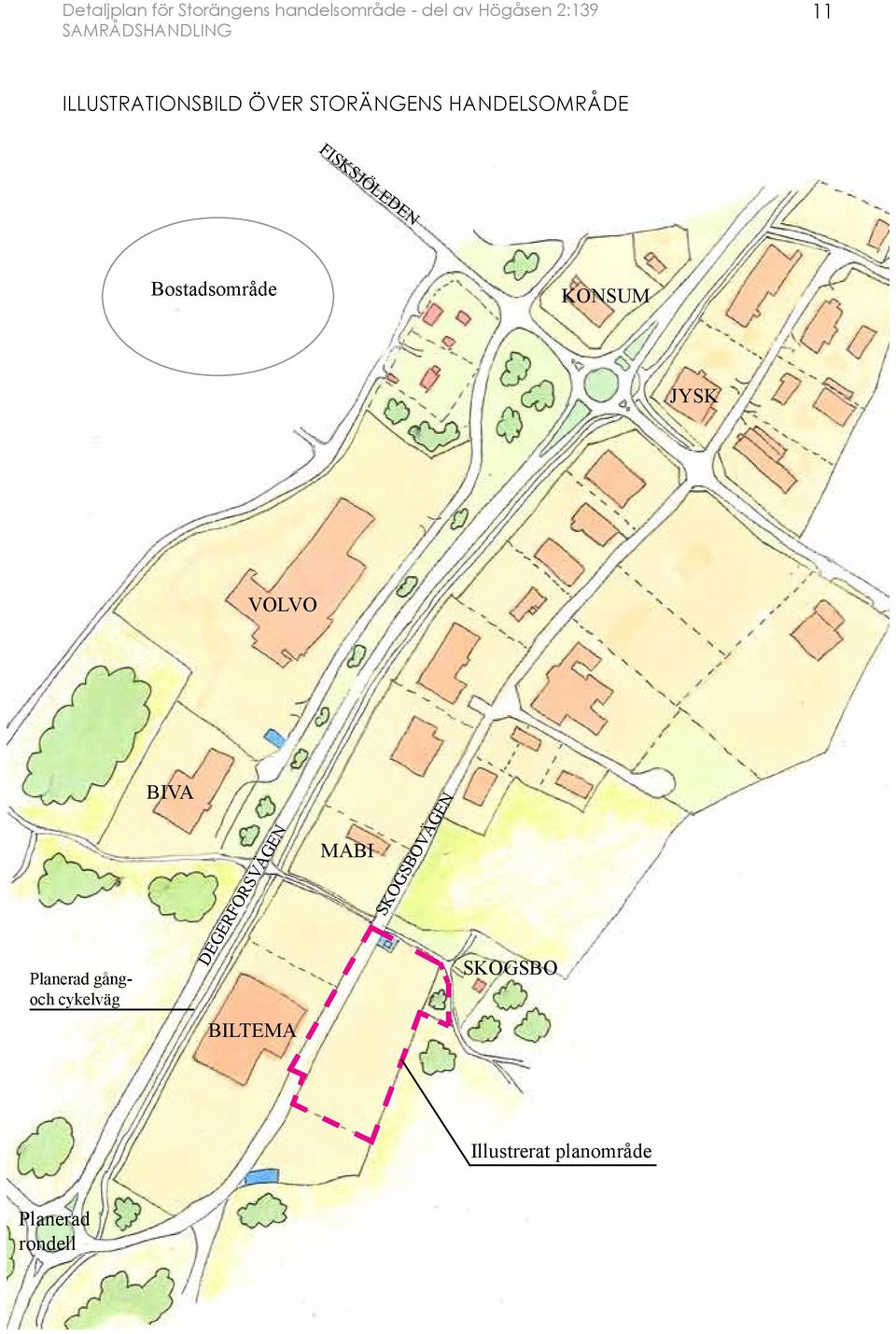 gångoch cykelväg BIVA DEGERFORSVÄGEN MABI