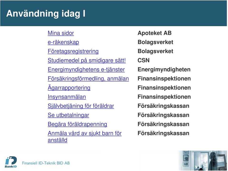 Självbetjäning för föräldrar Se utbetalningar Begära föräldrapenning Anmäla vård av sjukt barn för