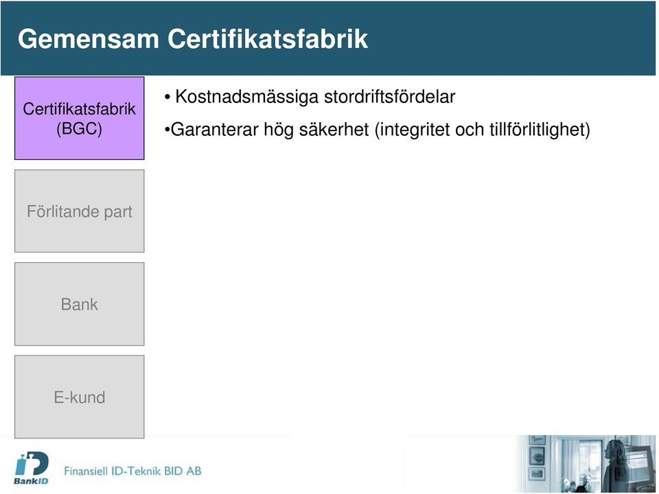 stordriftsfördelar Garanterar hög säkerhet