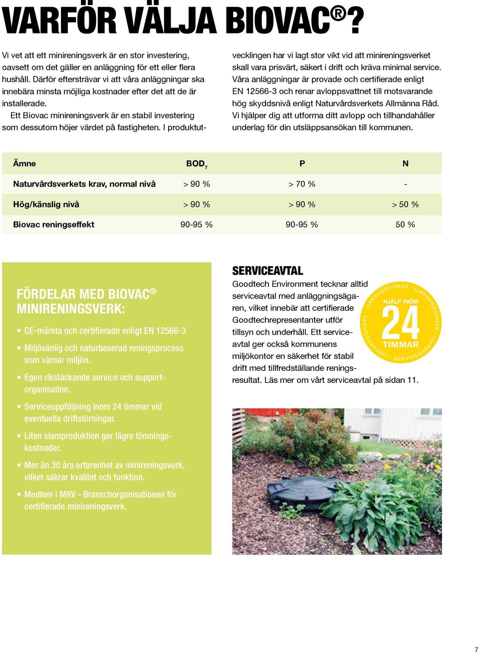 Ett Biovac minireningsverk är en stabil investering som dessutom höjer värdet på fastigheten.