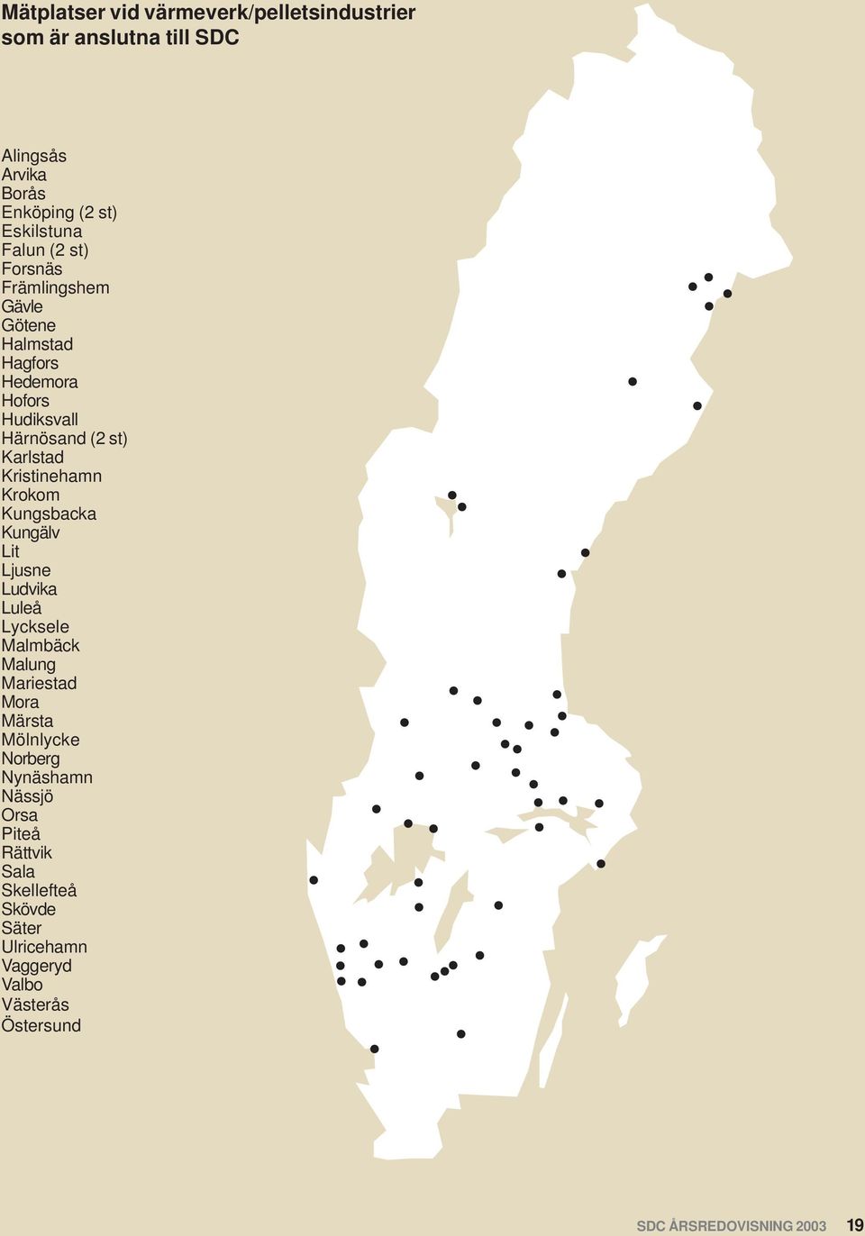 Krokom Kungsbacka Kungälv Lit Ljusne Ludvika Luleå Lycksele Malmbäck Malung Mariestad Mora Märsta Mölnlycke Norberg