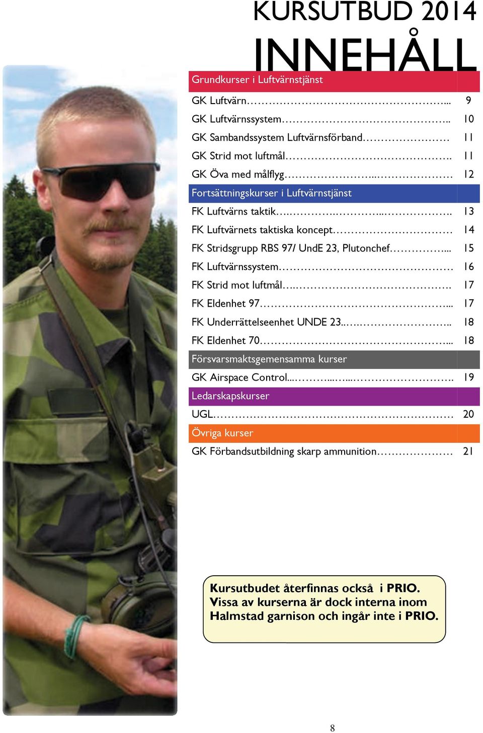 .. 15 FK Luftvärnssystem 16 FK Strid mot luftmål.. 17 FK Eldenhet 97... 17 FK Underrättelseenhet UNDE 23..... 18 FK Eldenhet 70.