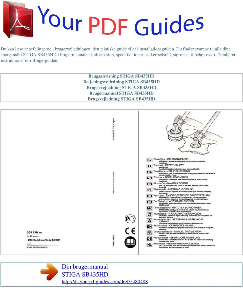 Du finder svarene til alle dine spørgsmål i i brugermanualen (information,