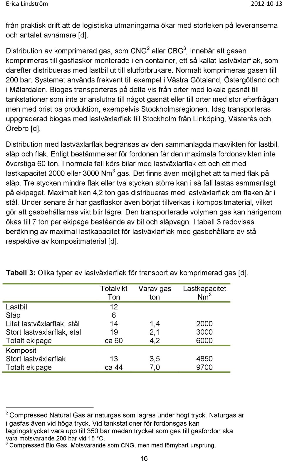 till slutförbrukare. Normalt komprimeras gasen till 200 bar. Systemet används frekvent till exempel i Västra Götaland, Östergötland och i Mälardalen.