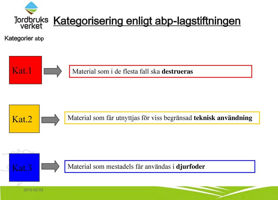 2 Material som får utnyttjas för viss begränsad teknisk