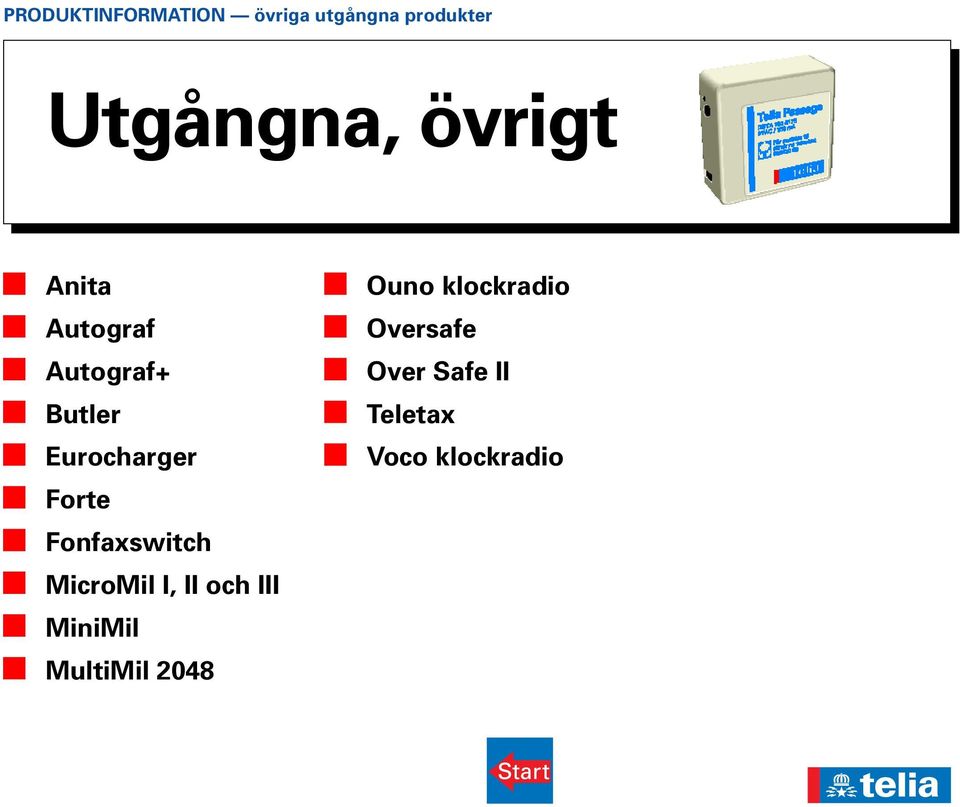 I, II och III MiniMil MultiMil 2048 Ouno