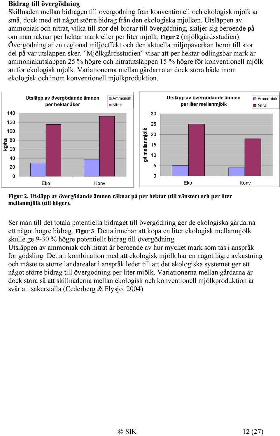 Övergödning är en regional miljöeffekt och den aktuella miljöpåverkan beror till stor del på var utsläppen sker.