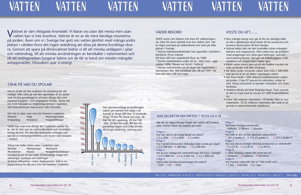 Även om vi i Sverige har gott om vatten jämfört med många andra platser i världen finns det ingen anledning att slösa på denna livsviktiga råvara.