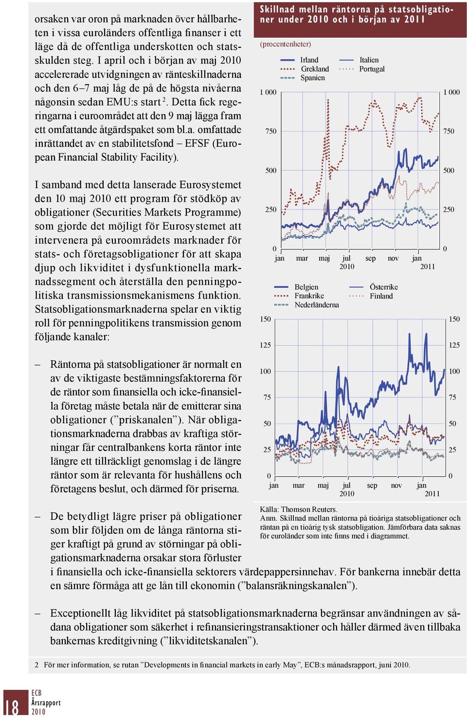 Detta fick regeringarna i euroområdet att den 9 maj lägga fram ett omfattande åtgärdspaket som bl.a. omfattade inrättandet av en stabilitetsfond EFSF (European Financial Stability Facility).