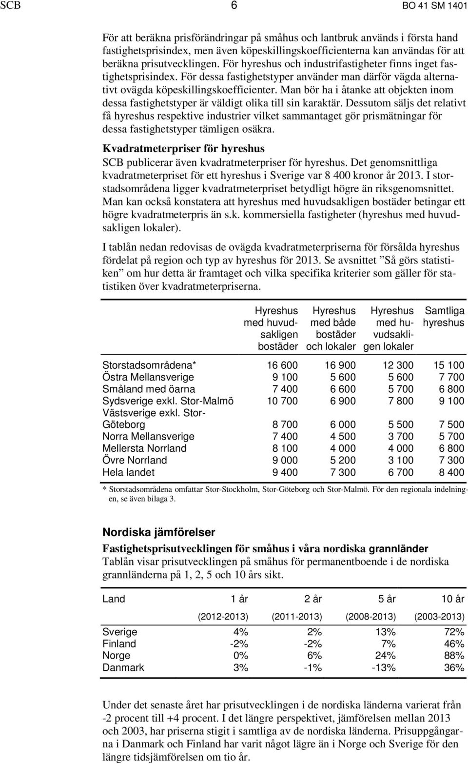 Man bör ha i åtanke att objekten inom dessa fastighetstyper är väldigt olika till sin karaktär.