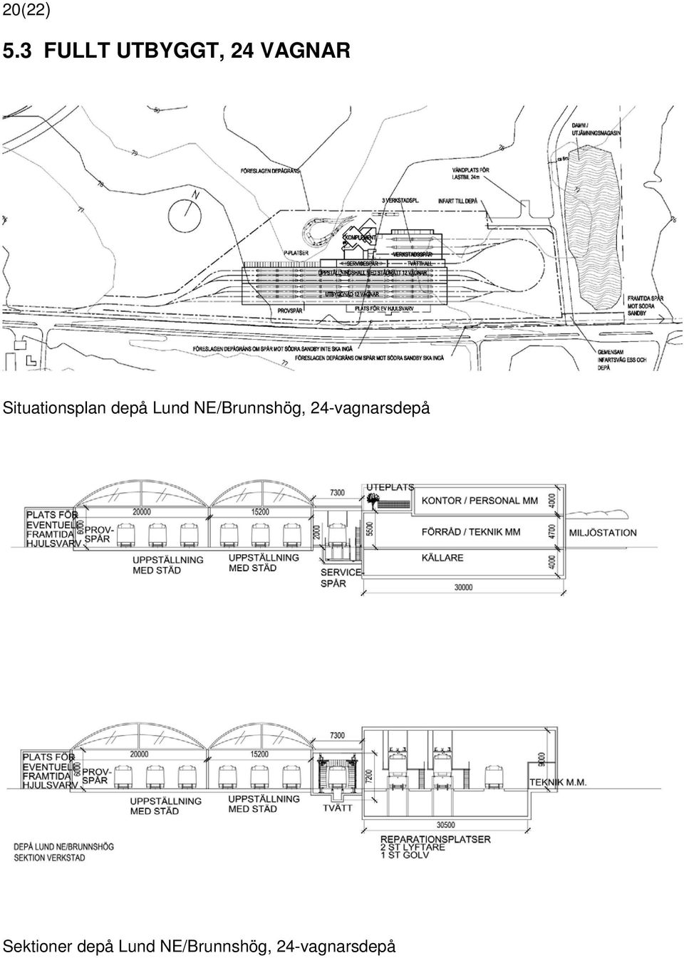 Situationsplan depå Lund