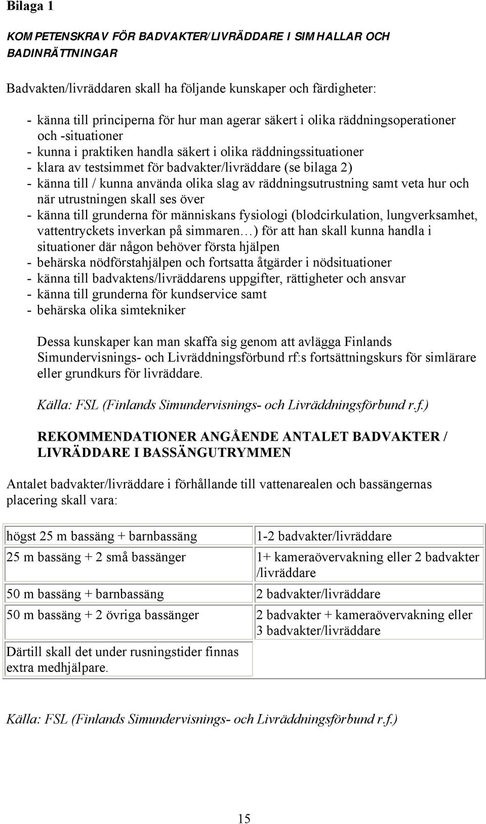 olika slag av räddningsutrustning samt veta hur och när utrustningen skall ses över - känna till grunderna för människans fysiologi (blodcirkulation, lungverksamhet, vattentryckets inverkan på