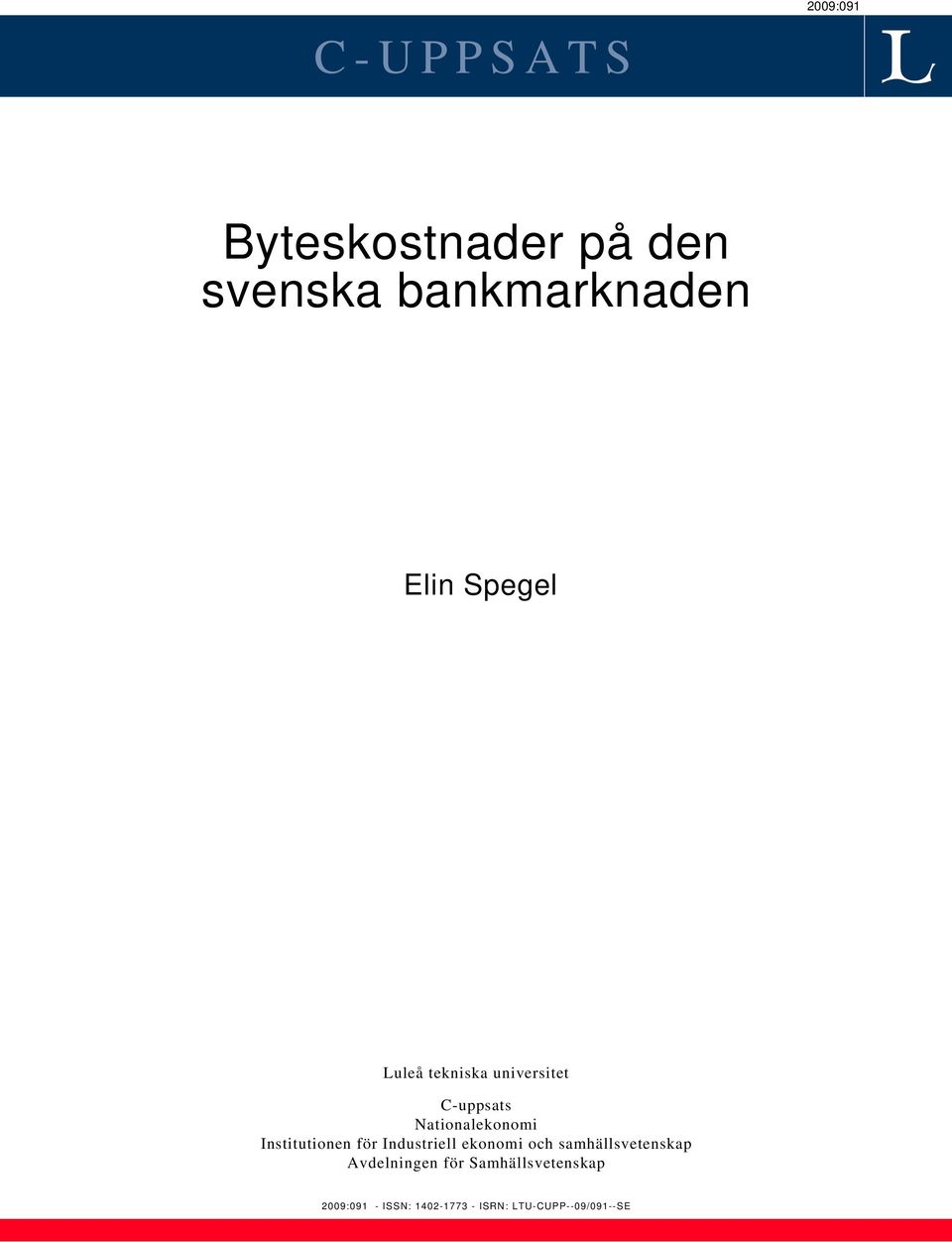 Institutionen för Industriell ekonomi och samhällsvetenskap