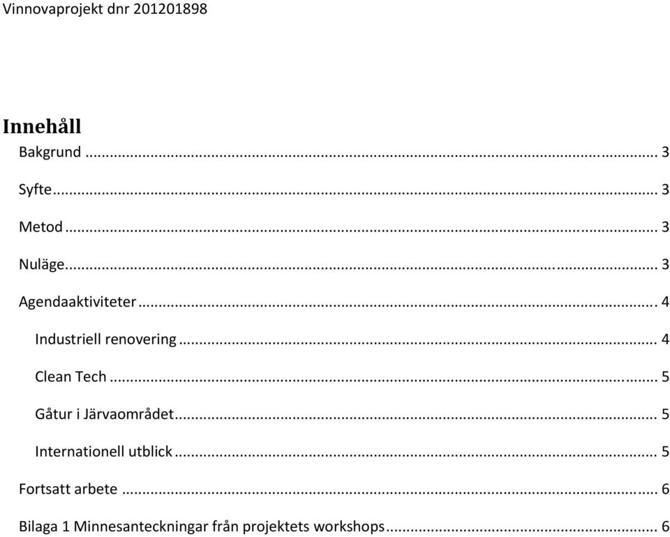 .. 4 Clean Tech... 5 Gåtur i Järvaområdet... 5 Internationell utblick.