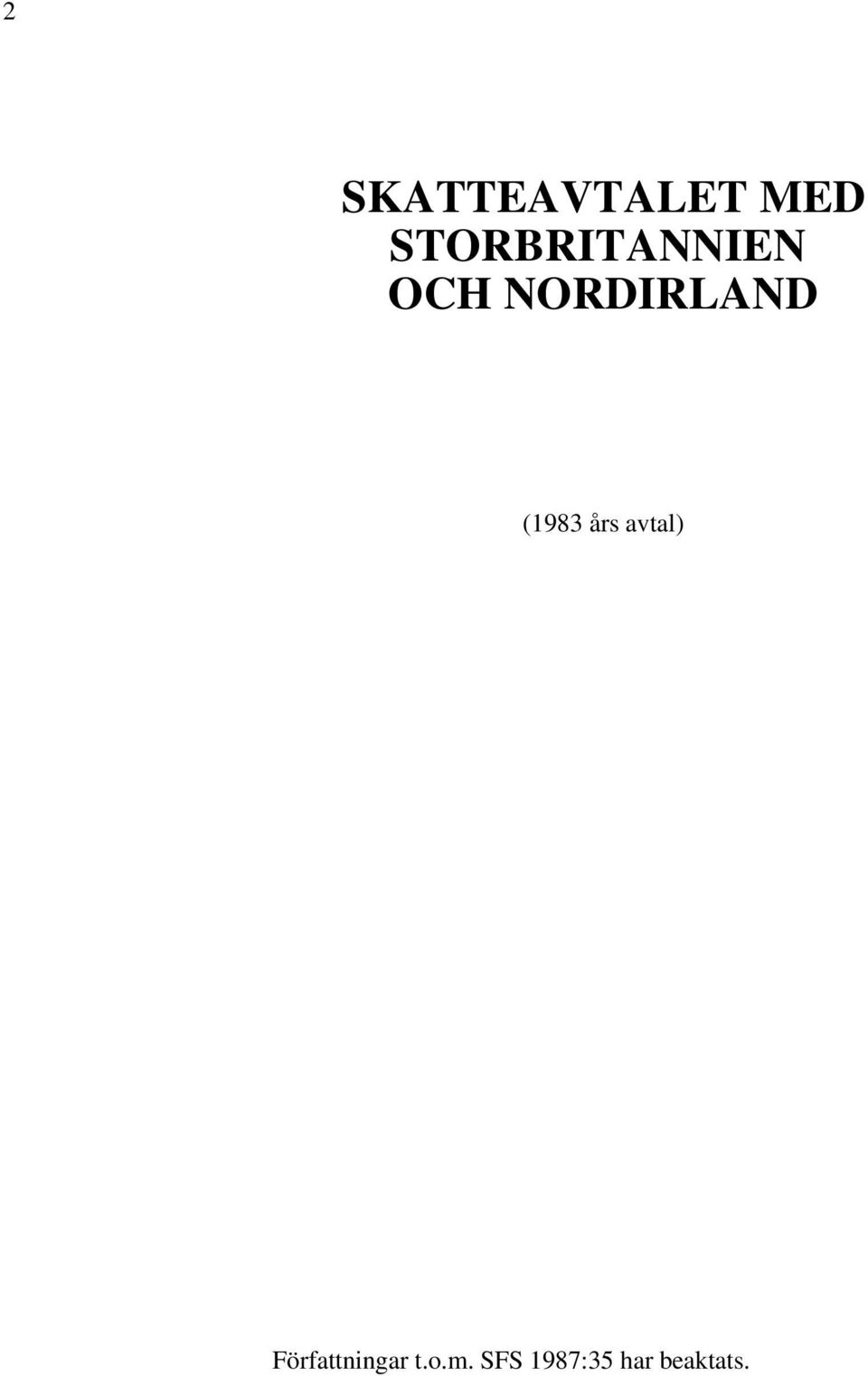 NORDIRLAND (1983 års avtal)