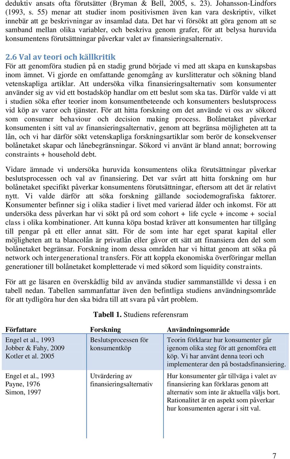 Det har vi försökt att göra genom att se samband mellan olika variabler, och beskriva genom grafer, för att belysa huruvida konsumentens förutsättningar påverkar valet av finansieringsalternativ. 2.