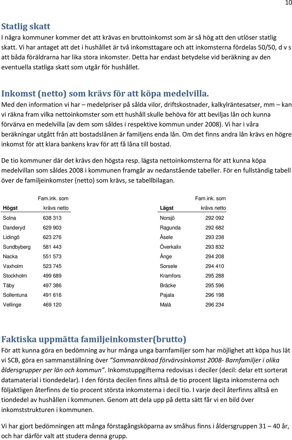 Detta har endast betydelse vid beräkning av den eventuella statliga skatt som utgår för hushållet. Inkomst (netto) som krävs för att köpa medelvilla.