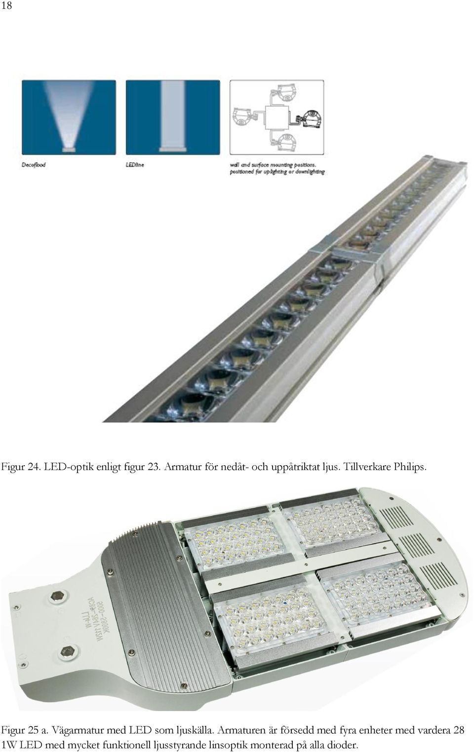 Figur 25 a. Vägarmatur med LED som ljuskälla.