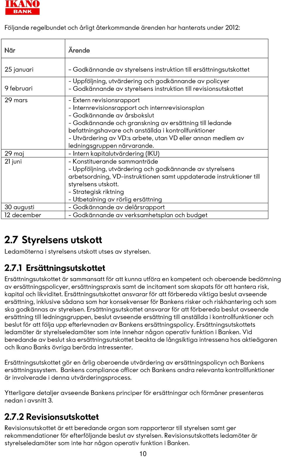 Godkännande av årsbokslut - Godkännande och granskning av ersättning till ledande befattningshavare och anställda i kontrollfunktioner - Utvärdering av VD:s arbete, utan VD eller annan medlem av