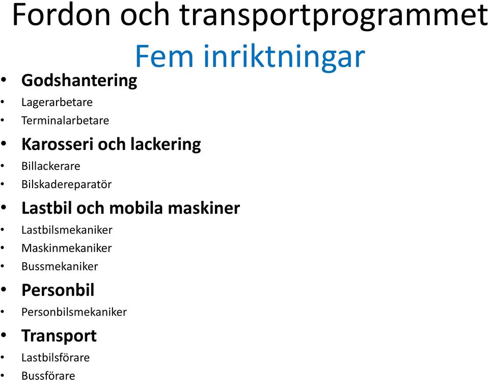 Bilskadereparatör Lastbil och mobila maskiner Lastbilsmekaniker