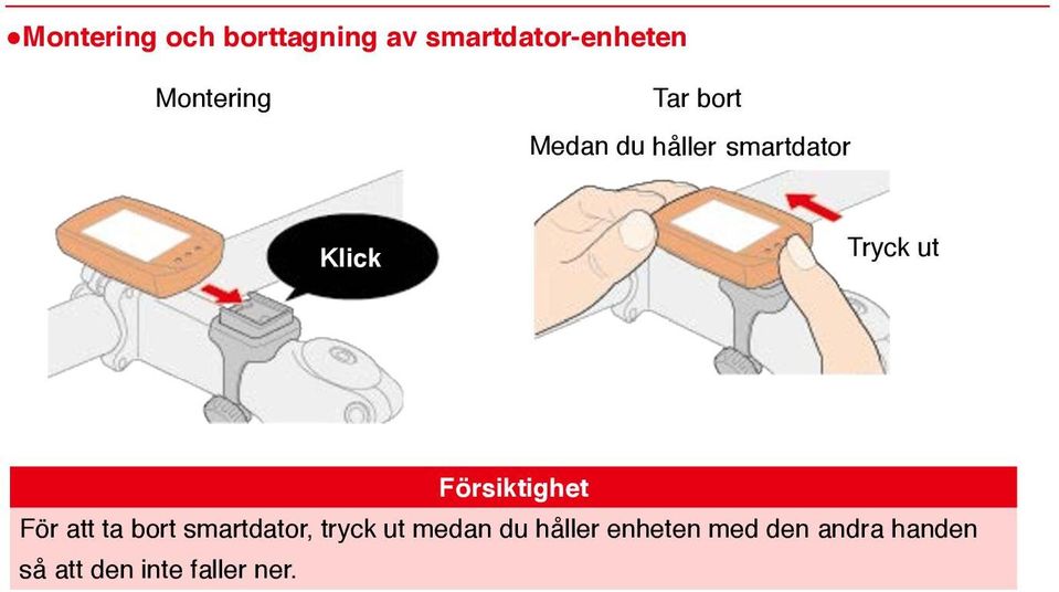 ut Försiktighet För att ta bort smartdator, tryck ut