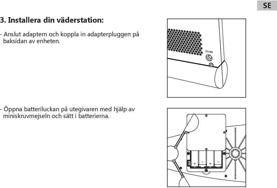 baksidan av enheten.