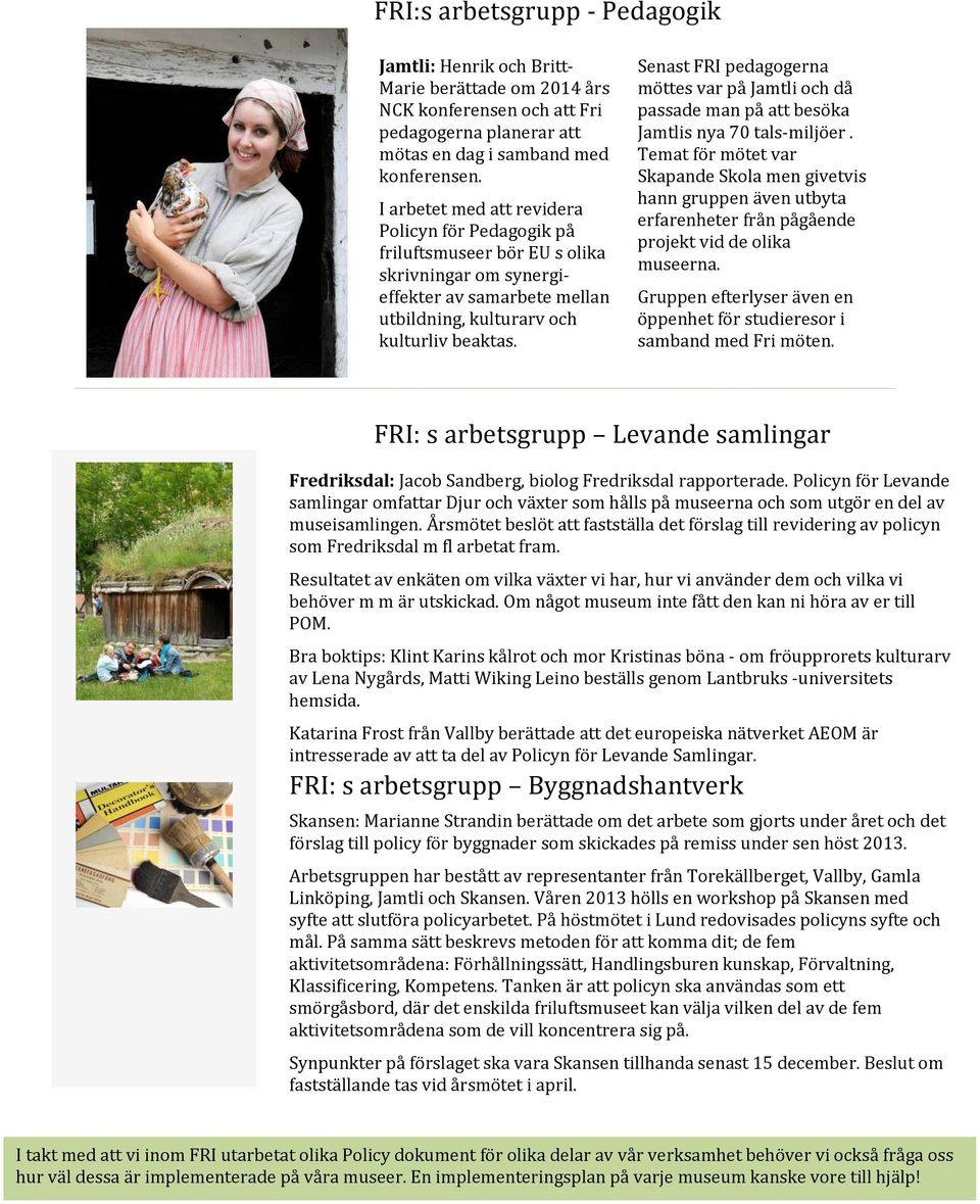 FRI BLADET Samarbetsblad för svenska friluftsmuseer - PDF Gratis ...