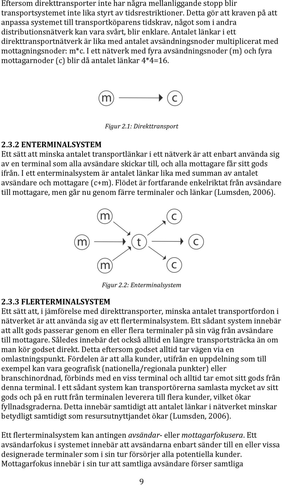 antaletlänkariett direkttransportnätverkärlikamedantaletavsändningsnodermultipliceratmed mottagningsnoder:m*c.iettnätverkmedfyraavsändningsnoder(m)ochfyra mottagarnoder(c)blirdåantaletlänkar4*4=16.