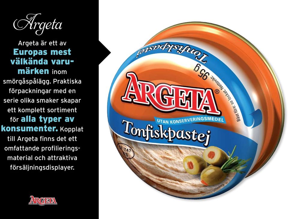 Praktiska förpackningar med en serie olika smaker skapar ett komplett