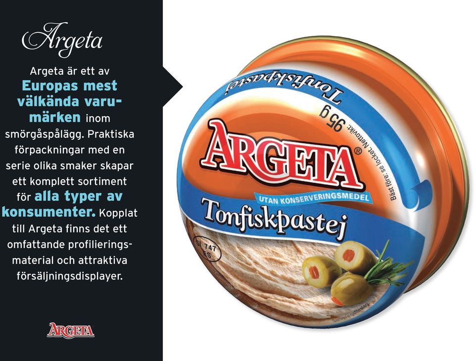 Praktiska förpackningar med en serie olika smaker skapar ett komplett