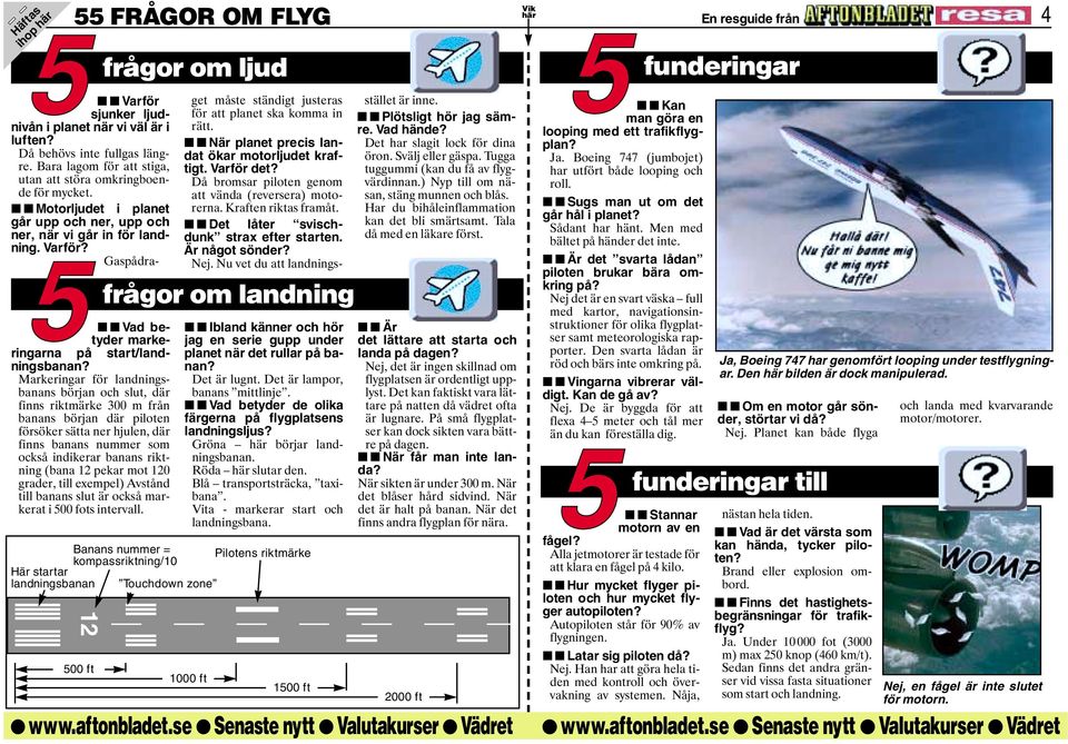 12 pekar mot 120 grader, till exempel) Avstånd till banans slut är också markerat i 500 fots intervall. Varför sjunker ljudnivån i planet när vi väl är i luften? Då behövs inte fullgas längre.