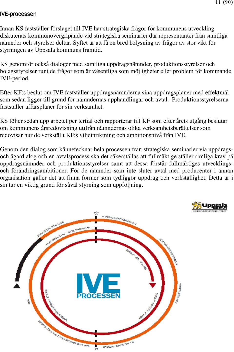 KS genomför också dialoger med samtliga uppdragsnämnder, produktionsstyrelser och bolagsstyrelser runt de frågor som är väsentliga som möjligheter eller problem för kommande IVE-period.