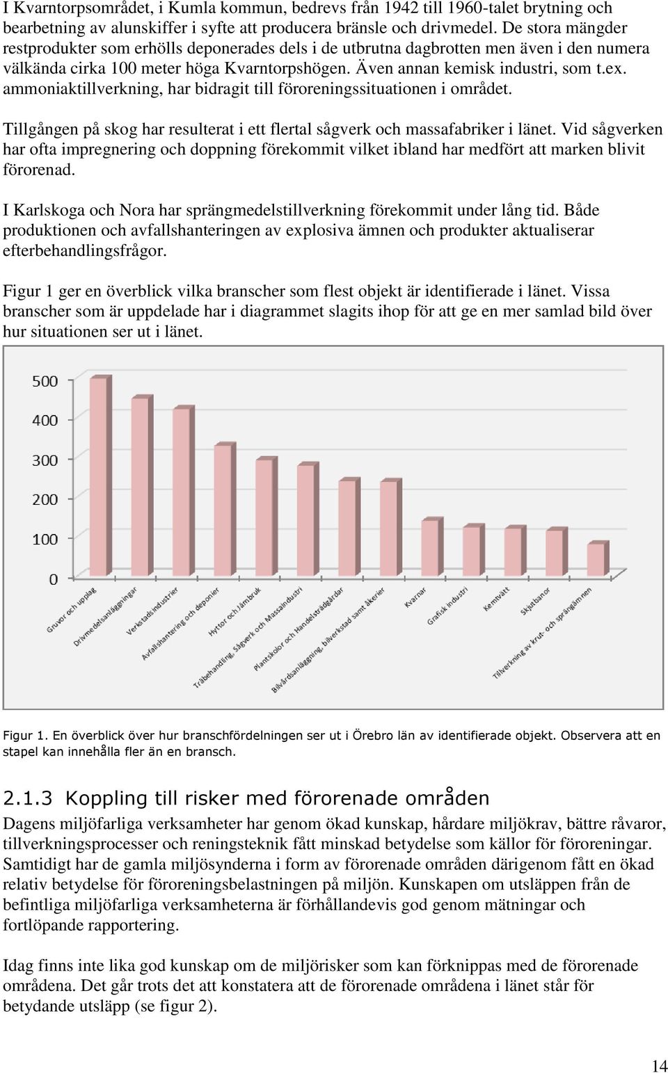 ammoniaktillverkning, har bidragit till föroreningssituationen i området. Tillgången på skog har resulterat i ett flertal sågverk och massafabriker i länet.