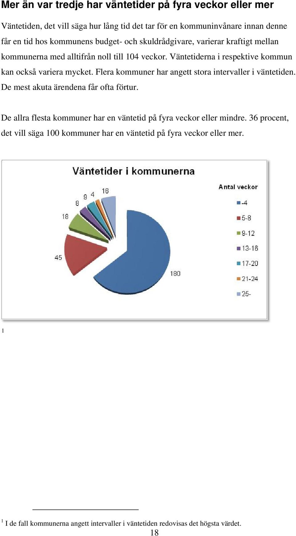 Flera kommuner har angett stora intervaller i väntetiden. De mest akuta ärendena får ofta förtur.