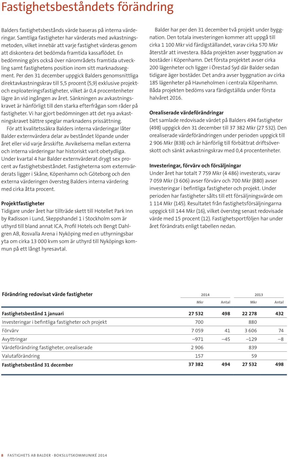 En bedömning görs också över närområdets framtida utveckling samt fastighetens position inom sitt marknadssegment.