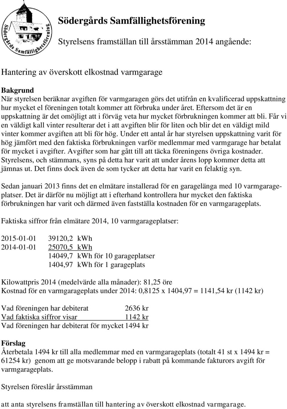 Får vi en väldigt kall vinter resulterar det i att avgiften blir för liten och blir det en väldigt mild vinter kommer avgiften att bli för hög.