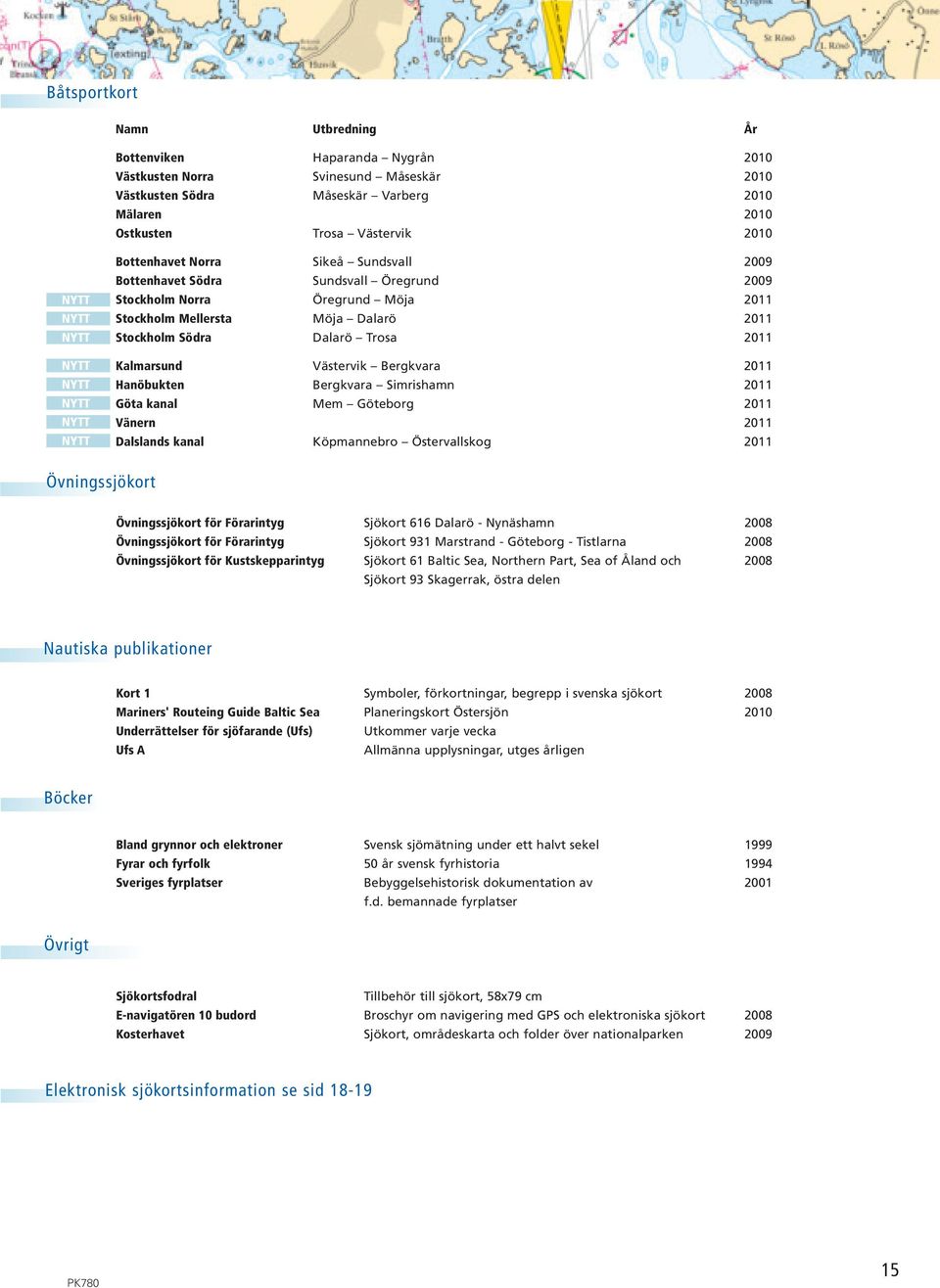 Dalarö Trosa 2011 Kalmarsund Västervik Bergkvara 2011 Hanöbukten Bergkvara Simrishamn 2011 Göta kanal Mem Göteborg 2011 Vänern 2011 Dalslands kanal Köpmannebro Östervallskog 2011 Övningssjökort