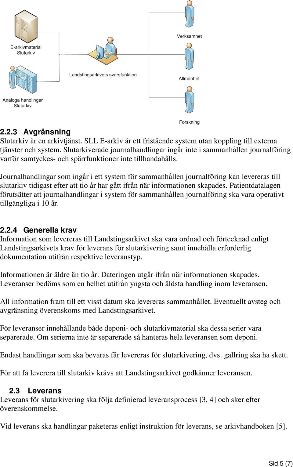 Journalhandlingar som ingår i ett system för sammanhållen journalföring kan levereras till slutarkiv tidigast efter att tio år har gått ifrån när informationen skapades.