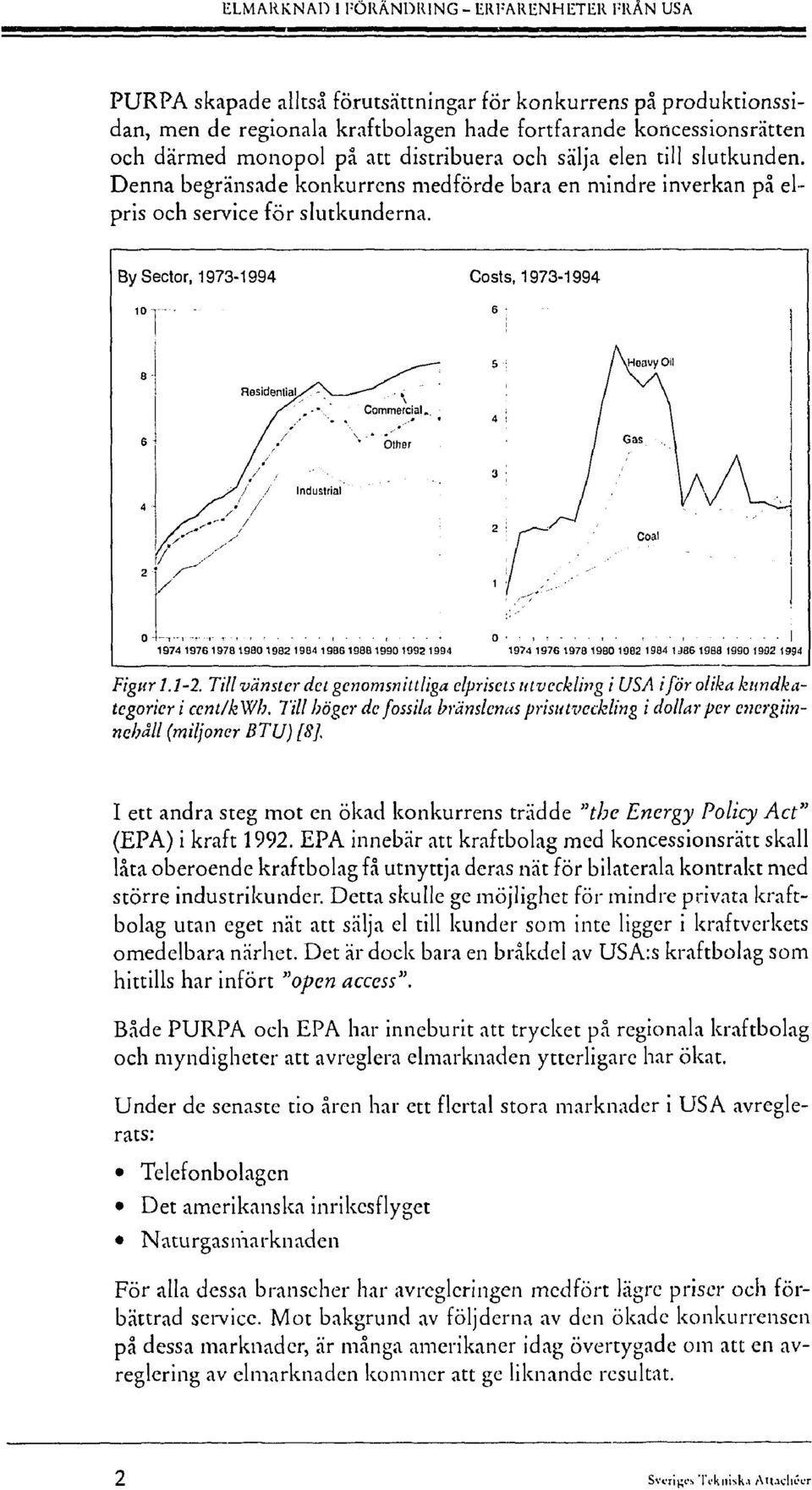 By Sector, 1973-1994 Costs, 1973-1994 6 oavy Oil Commercial, ' Other 1974 1976 1978 1980 1982 19B4 1986 1988 1990 1992 1994 1974 1976 1978 19B0 1992 1984 1J86 1988 1990 1992 1994 Figur 1.1-2.