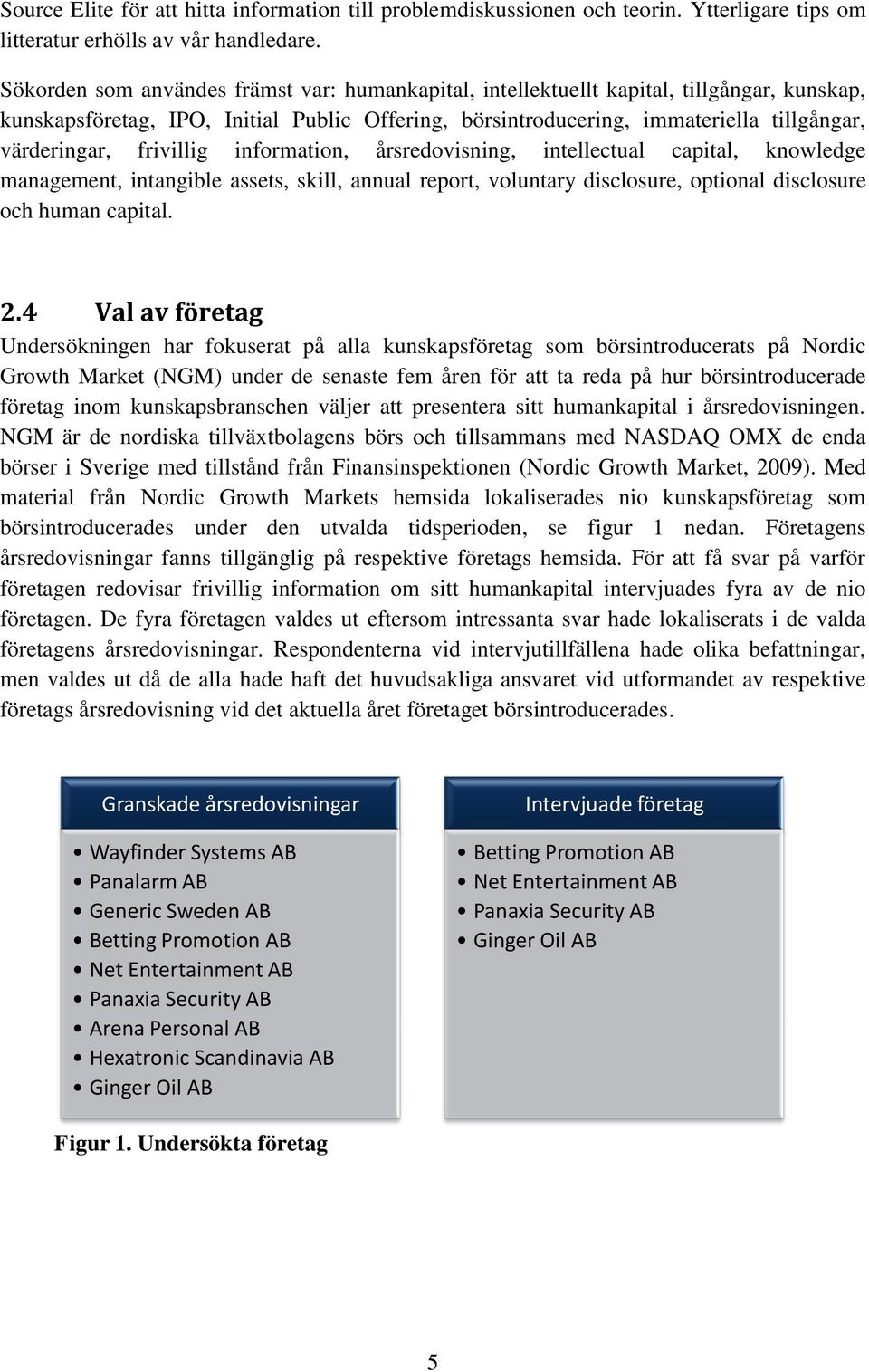 frivillig information, årsredovisning, intellectual capital, knowledge management, intangible assets, skill, annual report, voluntary disclosure, optional disclosure och human capital. 2.